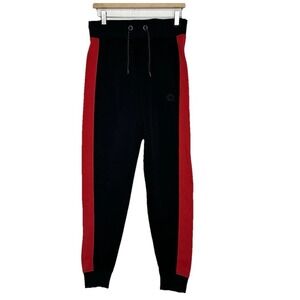 Akademiks Mens‎ Size M Jogger Pants Black & Red Lounge Casual Pockets Goth